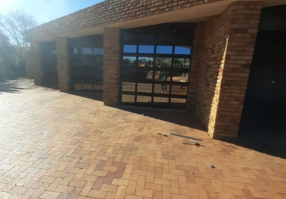 Single Bronze Framed Aluminium Garage Door