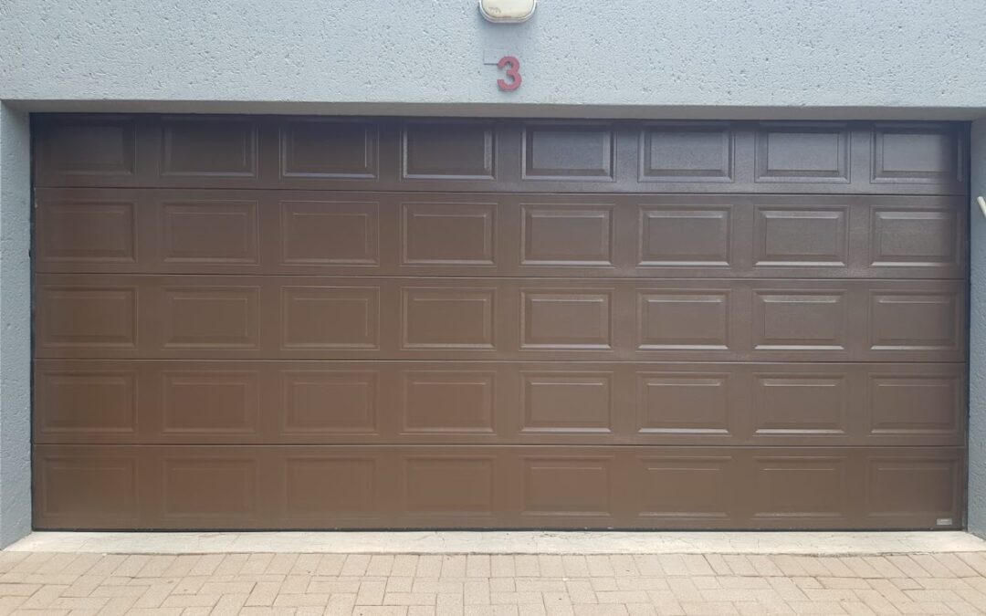 Double Bronze Block Aluzinc Garage Door