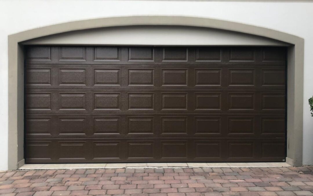 Double Bronze Block Aluzinc Garage Door