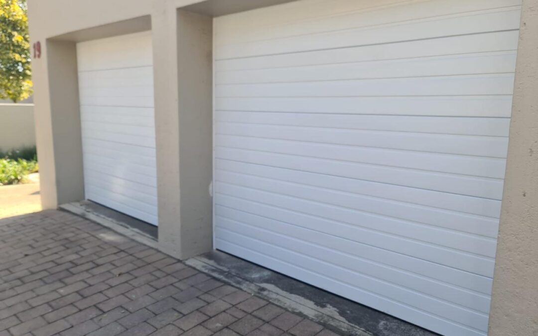 Single White Slatted Aluzinc Garage Doors