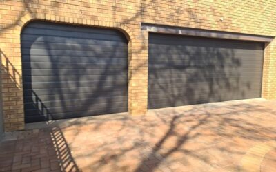 Single & Double Bronze Slatted Aluzinc Garage Doors